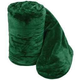 Velosso Emerald Green Mink Throw 200 x 240cm - Size: 200 x 240 x 1cm - Wilko
