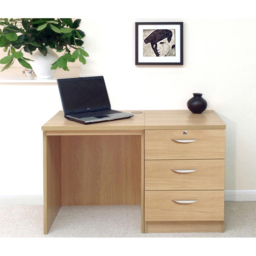 R White Cabinets 3 Drawer Light Brown Set-03 Desk - Size: 72.8 x 107.9 x 54cm - Wilko - thumbnail 5