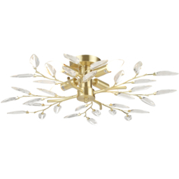 Happy Homewares Brushed Gold Plated Branch Ceiling Light with Acrylic Leaves - Size: 15 x 60 x 60cm - Wilko - thumbnail 6