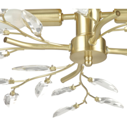 Happy Homewares Brushed Gold Plated Branch Ceiling Light with Acrylic Leaves - Size: 15 x 60 x 60cm - Wilko - thumbnail 7