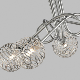 Lighting Collection 5 Light Twist Ceiling Light - Size: 28 x 50 x 50cm - Silver - Wilko - thumbnail 5