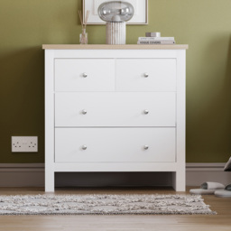 Vida Designs Arlington 4 Drawer White Shaker Style Chest of Drawers - Wilko - thumbnail 6