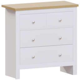 Vida Designs Arlington 4 Drawer White Shaker Style Chest of Drawers - Wilko - thumbnail 3
