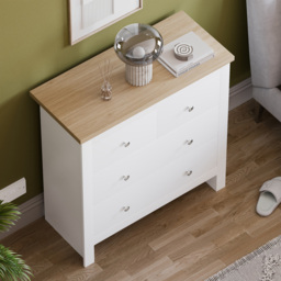Vida Designs Arlington 4 Drawer White Shaker Style Chest of Drawers - Wilko - thumbnail 7