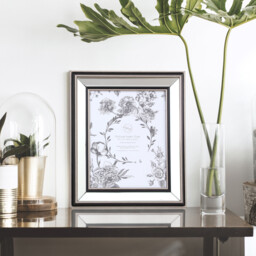 Mode Mirrored Photo Frame Silver 10 x 8in - The Port. Co Gallery - Wilko - thumbnail 2