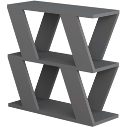 Decortie Lazena 2 Shelf Anthracite Side Table - Size: 55.4 x 60 x 21.2cm - Black - Wilko - thumbnail 3