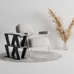 Decortie Lazena 2 Shelf Anthracite Side Table - Size: 55.4 x 60 x 21.2cm - Black - Wilko - thumbnail 5