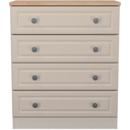 Crowndale Norfolk 4 Drawer Kashmir Ash and Bardolino Oak Chest of Drawers Ready Assembled - Kashmir Ash & Bardolino Oak - Wilko - thumbnail 3