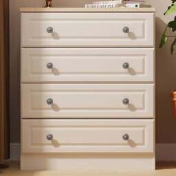 Crowndale Norfolk 4 Drawer Kashmir Ash and Bardolino Oak Chest of Drawers Ready Assembled - Kashmir Ash & Bardolino Oak - Wilko - thumbnail 1