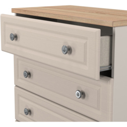 Crowndale Norfolk 4 Drawer Kashmir Ash and Bardolino Oak Chest of Drawers Ready Assembled - Kashmir Ash & Bardolino Oak - Wilko - thumbnail 6