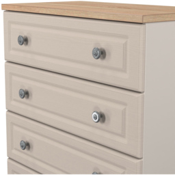 Crowndale Norfolk 4 Drawer Kashmir Ash and Bardolino Oak Chest of Drawers Ready Assembled - Kashmir Ash & Bardolino Oak - Wilko - thumbnail 7