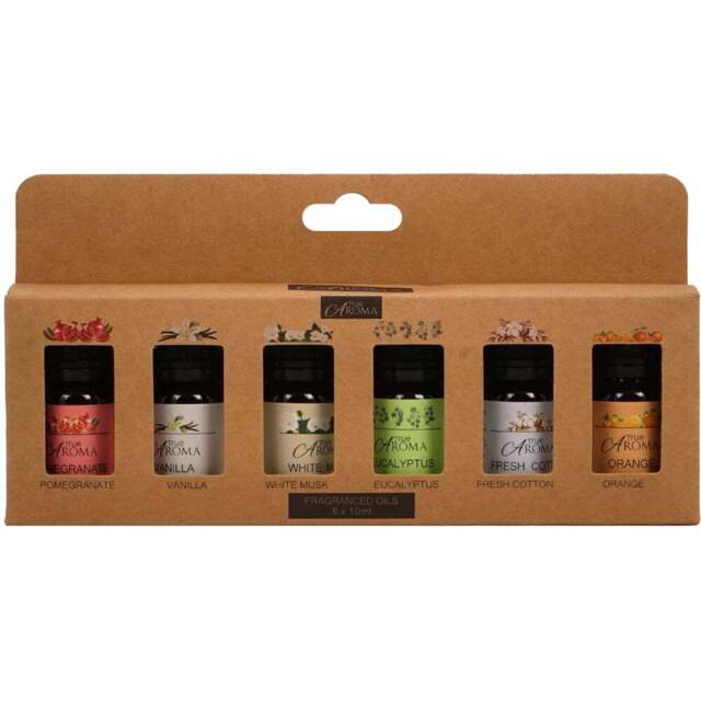 Pack of 6 True Aroma Fragrance Oils - Size: 2 x 5.8 x 2 cm - Wilko - image 1