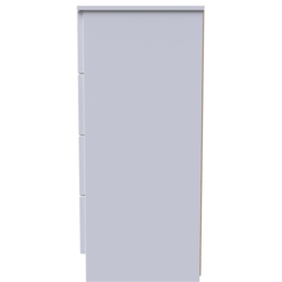 Crowndale Milan 4 Drawer White Gloss and White Chest of Drawers Ready Assembled - White Gloss & White - Wilko - thumbnail 4