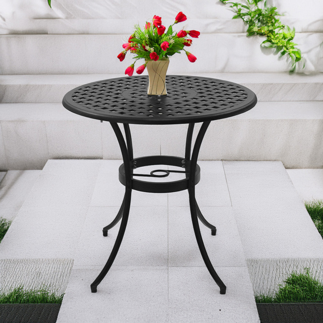 Centurion Prego 2 Seater Black Round Garden Bistro Table - Wilko - image 1