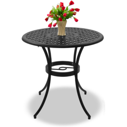 Centurion Prego 2 Seater Black Round Garden Bistro Table - Wilko - thumbnail 3
