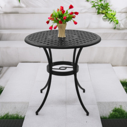 Centurion Prego 2 Seater Black Round Garden Bistro Table - Wilko - thumbnail 1