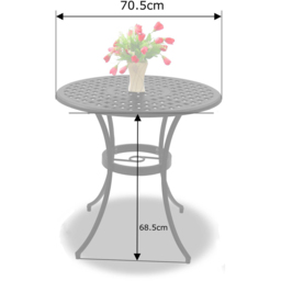 Centurion Prego 2 Seater Black Round Garden Bistro Table - Wilko - thumbnail 7