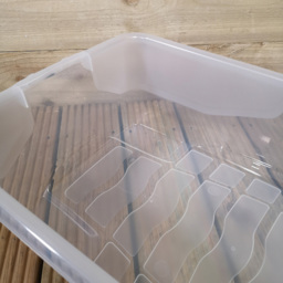 Samuel Alexander 42L Clear Under Bed Storage Box with Black Lid 2 Pack - Size: 80 x 18 x 39cm - White - Wilko - thumbnail 6