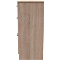 Crowndale Devon 3 Drawer Bardolino Oak Deep Chest of Drawers - Brown - Wilko - thumbnail 5