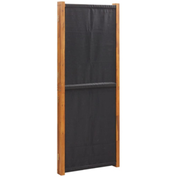 vidaXL Black Wooden 3 Panel Room Divider 210 x 180cm - Size: 3 Panels - Wilko - thumbnail 5