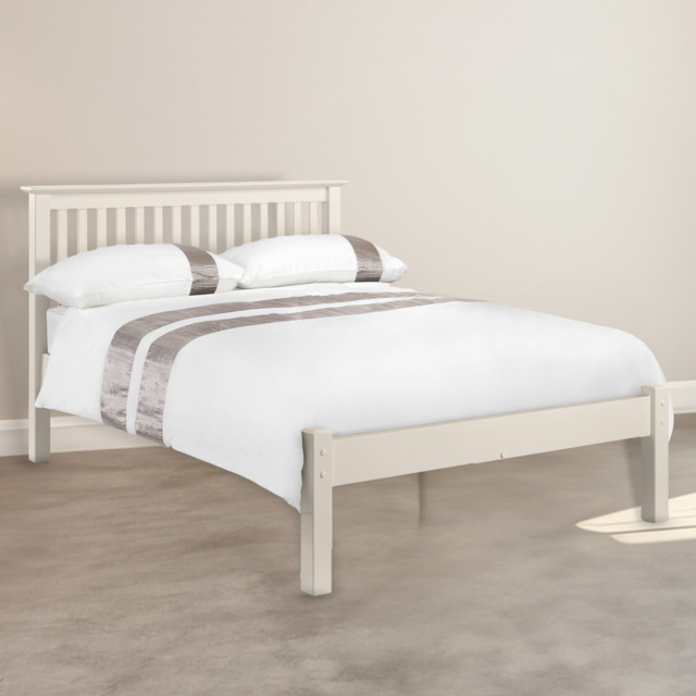 Julian Bowen Barcelona King Size White Low Foot End Bed Frame - Wilko - image 1