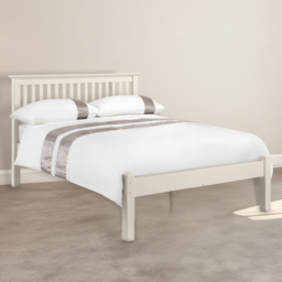 Julian Bowen Barcelona King Size White Low Foot End Bed Frame - Wilko