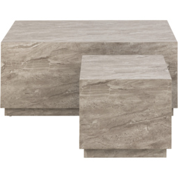 Florence Dice Grey Marble Coffee Table Set of 2 - Furniture To Go - Wilko - thumbnail 4
