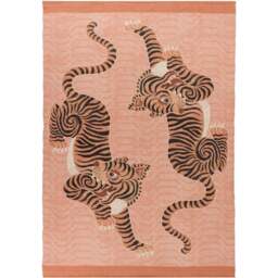 furn. Coral Tibetan Tiger Washable Outdoor Rug 120 x 170cm - Pink - Wilko