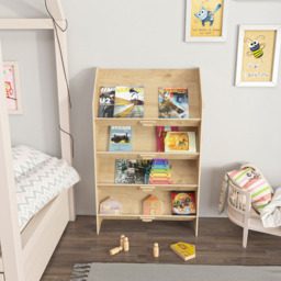 Decorotika Aros 4 Shelf MDF Screwless Design Bookcase - Size: 100 x 61.1 x 25cm - Brown - Wilko - thumbnail 6
