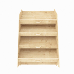 Decorotika Aros 4 Shelf MDF Screwless Design Bookcase - Size: 100 x 61.1 x 25cm - Brown - Wilko - thumbnail 4
