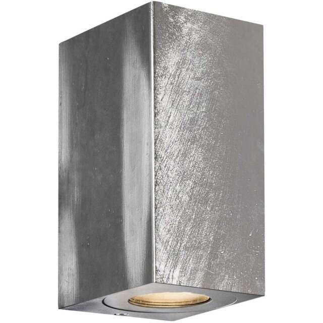 Nordlux Canto Maxi Kubi 2 Galvanised Wall Light - Size: 16 x 8.7 x 16cm - Silver - Wilko - image 1