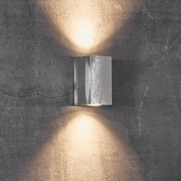 Nordlux Canto Maxi Kubi 2 Galvanised Wall Light - Size: 16 x 8.7 x 16cm - Silver - Wilko - thumbnail 3