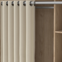 Florence Uppsala 7 Shelf Jackson Hickory Oak Open Wardrobe with Beige Textile Curtain - Size: Doorless - Brown - Furniture To Go - Wilko - thumbnail 7
