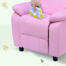Portland Kids Single Seat Pink Sofa - Size: 63 x 64 x 71cm - Wilko - thumbnail 4