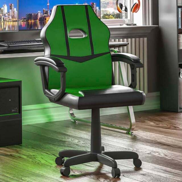 Vida Designs Comet Green and Black Swivel Office Chair - Size: 55 x 58 x 101cm - Wilko - image 1