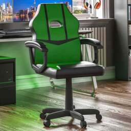 Vida Designs Comet Green and Black Swivel Office Chair - Size: 55 x 58 x 101cm - Wilko - thumbnail 1