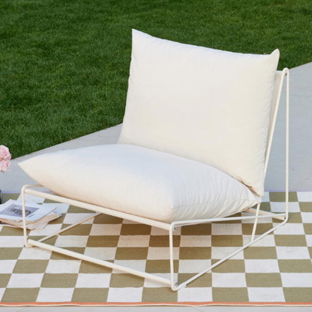 Home Detail Marina White Steel Garden Chair with Cushions - Size: 1 Seater - Wilko - image 1