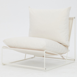 Home Detail Marina White Steel Garden Chair with Cushions - Size: 1 Seater - Wilko - thumbnail 3