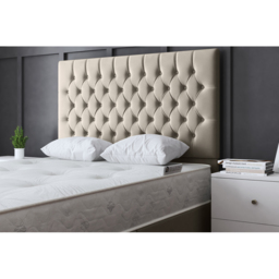 DS Living Seraphine Single Beige Upholstered Panel Divan Bed - Cream - Wilko - thumbnail 4