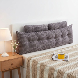 Living and Home Dark Grey Wedge Headboard Pillow with 2 Backrest Support Cushion 67 x 180cm - Size: 60 x 180 x 20cm - Wilko - thumbnail 3