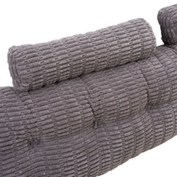 Living and Home Dark Grey Wedge Headboard Pillow with 2 Backrest Support Cushion 67 x 180cm - Size: 60 x 180 x 20cm - Wilko - thumbnail 4