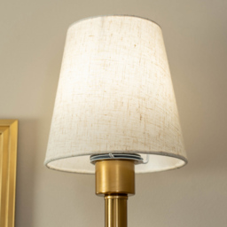 ValueLights Kincaid Plated Gold Wall Light with Cream Shade and LED Bulb - Size: 57 x 16 x 19cm - Wilko - thumbnail 5