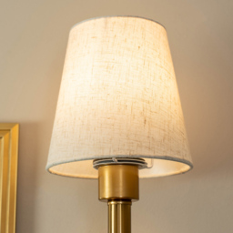 ValueLights Kincaid Plated Gold Wall Light with Cream Shade and LED Bulb - Size: 57 x 16 x 19cm - Wilko - thumbnail 4