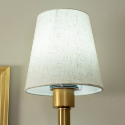 ValueLights Kincaid Plated Gold Wall Light with Cream Shade and LED Bulb - Size: 57 x 16 x 19cm - Wilko - thumbnail 6