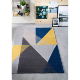 Origins Trio Geometric Multi Bold Rug 120 x 170cm - Blue - Origins Rugs - Wilko - thumbnail 3