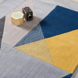 Origins Trio Geometric Multi Bold Rug 120 x 170cm - Blue - Origins Rugs - Wilko - thumbnail 4