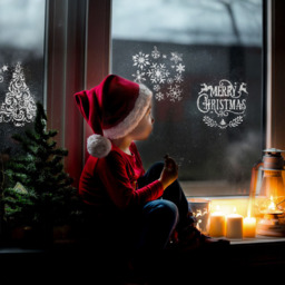 Xmas Haus 8 Piece Festive Stencil Set - Size: 131 x 131 x 1cm - Red - Wilko - thumbnail 3