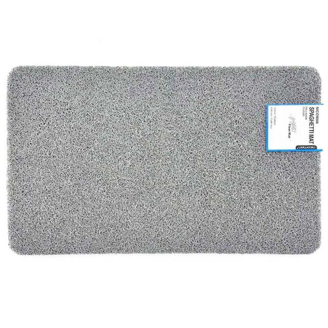 Nicoman Spaghetti Shower Mat 60 x 40cm - Size: 0.8 x 60 x 40cm - Grey - Wilko - image 1