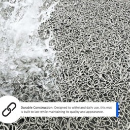 Nicoman Spaghetti Shower Mat 60 x 40cm - Size: 0.8 x 60 x 40cm - Grey - Wilko - thumbnail 6