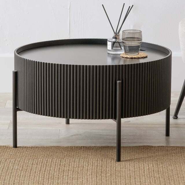Pacific Lifestyle Henderson Black Wood and Black Metal Storage Coffee Table - Wilko - image 1